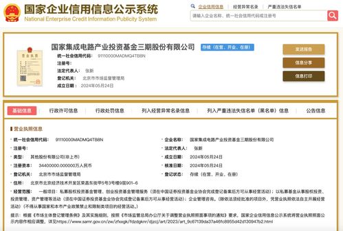 国家大基金三期启航 3440亿元注册资本与六大行联手助力中国半导体